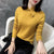 Mandarin Collar Women's Blouse Chinese Style Knit Shirt