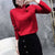 Mandarin Collar Women's Blouse Chinese Style Knit Shirt