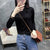 Mandarin Collar Women's Blouse Chinese Style Knit Shirt