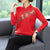 Floral Embroidery Women's Blouse Chinese Style Knit Shirt