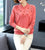 Camicetta da donna in maglia stile cinese con paillettes floreali