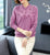 Camicetta da donna in maglia stile cinese con paillettes floreali