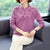 Camicetta da donna in maglia stile cinese con paillettes floreali