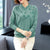 Camicetta da donna in maglia stile cinese con paillettes floreali