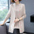 Floral Embroidery Chinese Style Women's Knit Coat Two-piece Suit