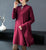 Maple Leaf Embroidery Chinese Style Women's Knit Coat Two-piece Suit