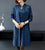 Maple Leaf Embroidery Chinese Style Women's Knit Coat Two-piece Suit
