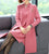 Maple Leaf Embroidery Chinese Style Women's Knit Coat Two-piece Suit