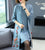 Floral Embroidery Chinese Style Knit Dress & Coat Two-piece Suit