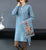 Floral Embroidery Chinese Style Knit Dress & Coat Two-piece Suit