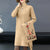 Floral Embroidery Chinese Style Knit Dress & Coat Two-piece Suit