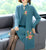 Floral Embroidery Chinese Style Knit Cheongsam & Coat Two-piece Suit