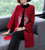 Manteau coupe-vent en tricot de style chinois avec broderie florale, long châle