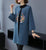 Floral Embroidery Chinese Style Knit Wind Coat Long Shawl