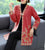 Floral Embroidery Chinese Style Knit Mother Coat Long Shawl