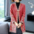 Floral Embroidery Chinese Style Knit Mother Coat Long Shawl