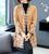 Broderie florale style chinois tricot mère manteau long châle