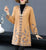 Floral Embroidery Chinese Style Knit Mother Coat Long Shawl