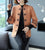 3/4 Sleeve Floral Embroidery Chinese Style Knit Coat Shawl