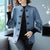 3/4 Sleeve Floral Embroidery Chinese Style Knit Coat Shawl