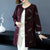 Feather Embroidery Knee Length Chinese Style Knit Coat Shawl