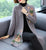 Broderie florale longueur genou style chinois tricot mère manteau châle
