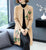 Broderie florale longueur genou style chinois tricot mère manteau châle