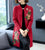 Broderie florale longueur genou style chinois tricot mère manteau châle