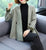 Asymmetry Hem V Neck Chinese Style Knit Mother Coat