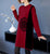 Abito in maglia floreale a trapezio moderno cheongsam con scollo rotondo