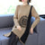 Abito in maglia floreale a trapezio moderno cheongsam con scollo rotondo