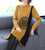 Abito in maglia floreale a trapezio moderno cheongsam con scollo rotondo