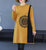 Abito in maglia floreale a trapezio moderno cheongsam con scollo rotondo