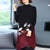 High Collar Knee Length A-line Floral Knit Dress Base Dress