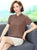 Short Sleeve Cheongsam Top Chinese Style Knit Shirt