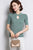 Key Hole Neck Short Sleeve Cheongsam Top Chinese Style Knit Shirt