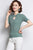 Key Hole Neck Short Sleeve Cheongsam Top Chinese Style Knit Shirt