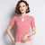 Key Hole Neck Short Sleeve Cheongsam Top Chinese Style Knit Shirt