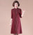 Perline di perforazione a caldo Lunghezza al ginocchio Abito in maglia a trapezio moderno Cheongsam Abito a due pezzi