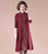 Perline di perforazione a caldo Lunghezza al ginocchio Abito in maglia a trapezio moderno Cheongsam Abito a due pezzi