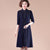 Hot Drilling Beads Knee Length Modern Cheongsam A-line Knit Dress Two Piece Suit