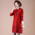 Geometry Pattern V Neck Long Sleeve Knee Length A-line Knit Dress