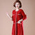 Round Neck Long Sleeve Wavy Grain Knee Length A-line Knit Dress