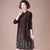 Round Neck Long Sleeve Knee Length A-line Floral Knit Dress