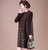 Round Neck Long Sleeve Knee Length A-line Floral Knit Dress