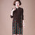 Round Neck Long Sleeve Knee Length A-line Floral Knit Dress