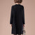 Round Collar Long Sleeve Knee Length Floral A-line Knit Dress