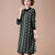 Long Sleeve Knee Length Floral A-line Knit Dress Mother Dress