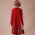 Floral Embroidery Long Sleeve Knee Length A-line Woolen Knit Dress