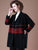 Cappotto da donna in maglia di lana a quadri e quadri con collo a revers